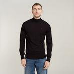 G-STAR® Premium Core Mock Neck Knitted Sweater Black