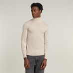 G-STAR® Premium Core Turtle Neck Knitted Sweater White