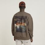 G-STAR® Photo Back Print Loose Sweater Brown