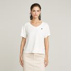 G-STAR® Open V-Neck Relaxed Top Weiß