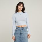 G-STAR® Cropped Mock Slim Top Light blue