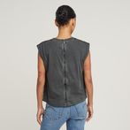 G-STAR® Back Zip Overdyed Top Schwarz