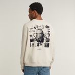 G-STAR® Knolling Back Graphic Loose Sweater White