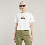 G-STAR® Top Cropped Logo Relaxed Blanco