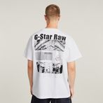 G-STAR® Barcode Back Graphic Loose T-Shirt Weiß
