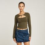 G-STAR® Cropped Keyhole Slim Top Grün