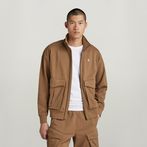 G-STAR® Rovic Zip Through Loose Sweater Brown