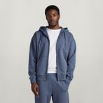 G-STAR® Essential Loose Zip Thru Hooded Sweater Medium blue