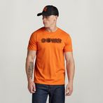 G-STAR® Distressed Logo T-Shirt Orange