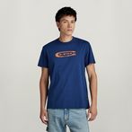 G-STAR® Distressed Old School Logo T-Shirt Dark blue