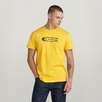 G-STAR® Distressed Old School Logo T-Shirt Yellow