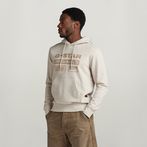 G-STAR® Distressed Originals Hooded Sweater White