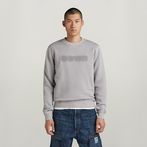 G-STAR® Distressed Logo Sweater Grey