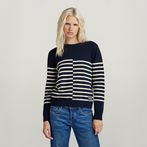 G-STAR® Broken Stripe Jumper Dark blue