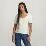 G-Star RAW® Moto Slim U-Neck Top Beige