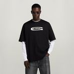 G-STAR® Old School Logo Boxy T-Shirt Black