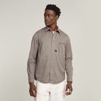 G-STAR® Camisa plisada regular con cremallera Gris