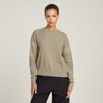 G-STAR® Washed Lightweight Biker Knitted Sweater Beige