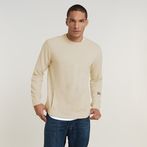 G-STAR® Stepped Hem Relaxed Sweater White