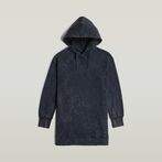 G-STAR® Loose Overdyed Hooded Sweater Dress Dark blue