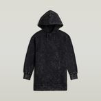 G-STAR® Loose Overdyed Hooded Sweater Dress Black