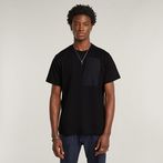G-STAR® T-Shirt Outdoor Woven Pocket Loose Noir