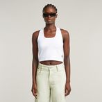 G-STAR® Back Snap Slim Cropped Top White
