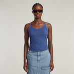 G-STAR® Spaghetti Strap Rib Top Medium blue