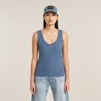 G-STAR® Slim Rib Tanktop Mittelblau