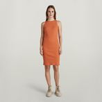 G-STAR® Engineered Rib Tank Dress Orange