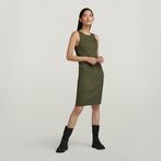 G-STAR® Engineered Rib Tank Dress Green