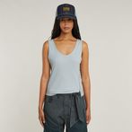 G-STAR® Top Asymmetrical Zip Slim Tank Bleu clair