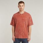 G-STAR® T-shirt Acid Wash Boxy Rouge