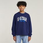 G-STAR® Boys Crew Sweater Regular Unbrushed Medium blue