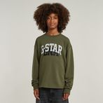 G-STAR® Boys Crew Sweater Regular Unbrushed Green