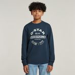 G-STAR® Boys Crew Sweater Unbrushed Dark blue