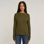 G-STAR® Slim Rib Mock Top Green