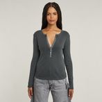 G-STAR® Deep V-neck Slim Top Grey