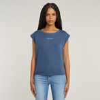 G-STAR® Mini G-Script Logo Overdyed Top Midden blauw