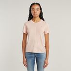 G-STAR® Overdyed Front Seam T-Shirt Pink