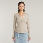 G-STAR® Deep V Slim Top Beige