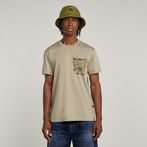 G-STAR® Shadow Woven Camo Pocket T-Shirt Beige
