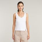 G-STAR® Asymmetrical Zip Slim Tank Top White