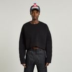G-STAR® WVB Unisex Cropped Crewneck Schwarz