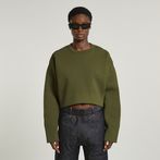 G-STAR® WVB Unisex Cropped Crewneck Green