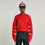 G-STAR® WVB Unisex Kort Sweatshirt Rood