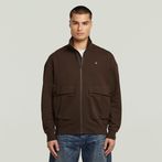 G-STAR® Rovic Full Zip Loose Sweater Brown