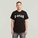 G-STAR® Camiseta Felt Logo Negro