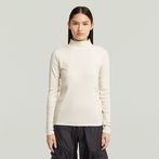 G-STAR® A-Line Slim Rib Mock T-Shirt White