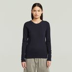 G-STAR® A-Line Slim Rib T-Shirt Dark blue